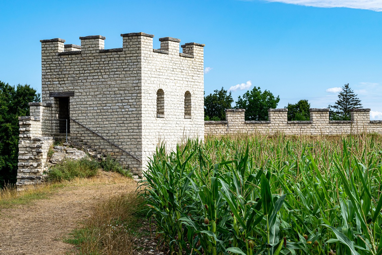 Labirinto gigante vicino a Parma, con sentieri verdi e visitatori che esplorano il percorso.
